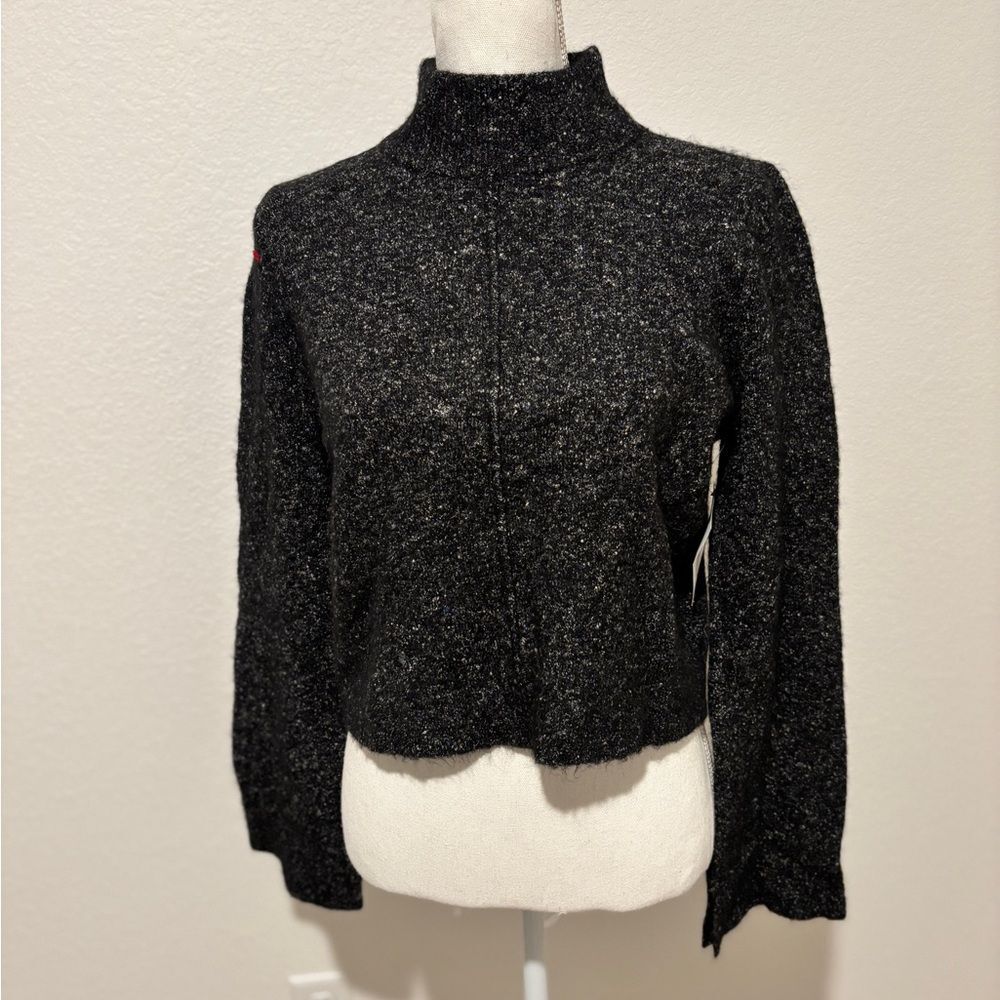Margaret O’Leary Black Knit Turtleneck Sweater sz Medium